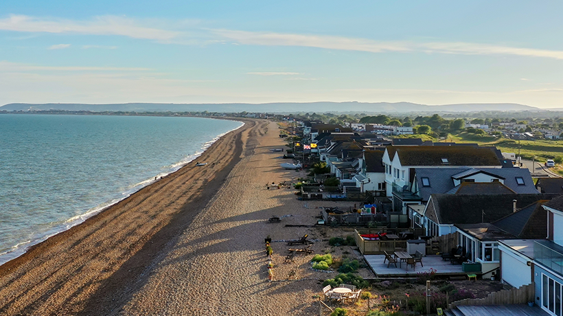 beach view from drone
